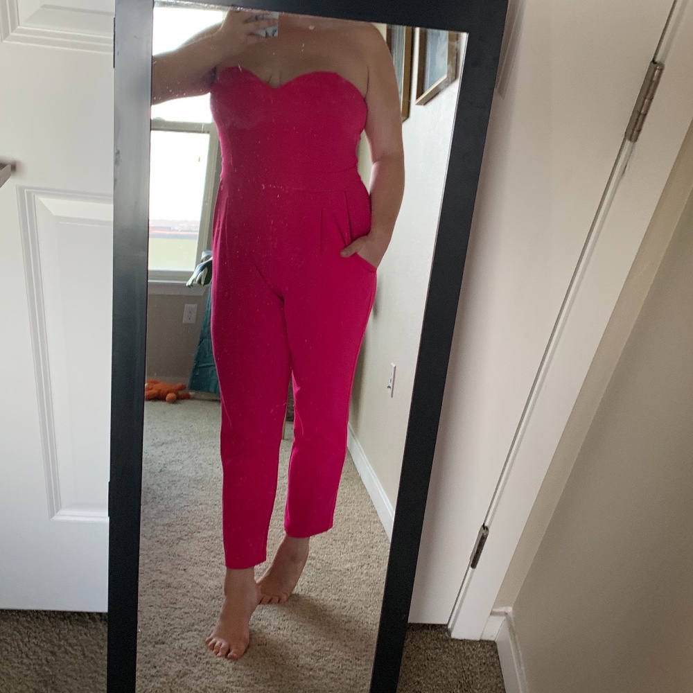 Hot Pink Sweetheart Jumpsuit